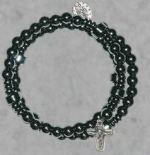 "Resolve of Steel" Hematite Rosary Bracelet Wrap - "Nuts and Bolts"