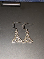 Silver Celtic Trinity earrings