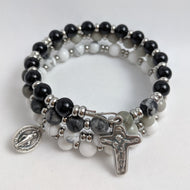 Holy Souls Rosary Bracelet Wrap (stainless steel spacers)