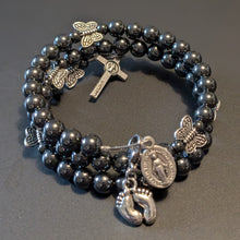 Precious Feet Butterfly Rosary Bracelet Wrap