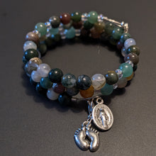 Precious Feet Celtic Fields of Grace Rosary Bracelet Wrap