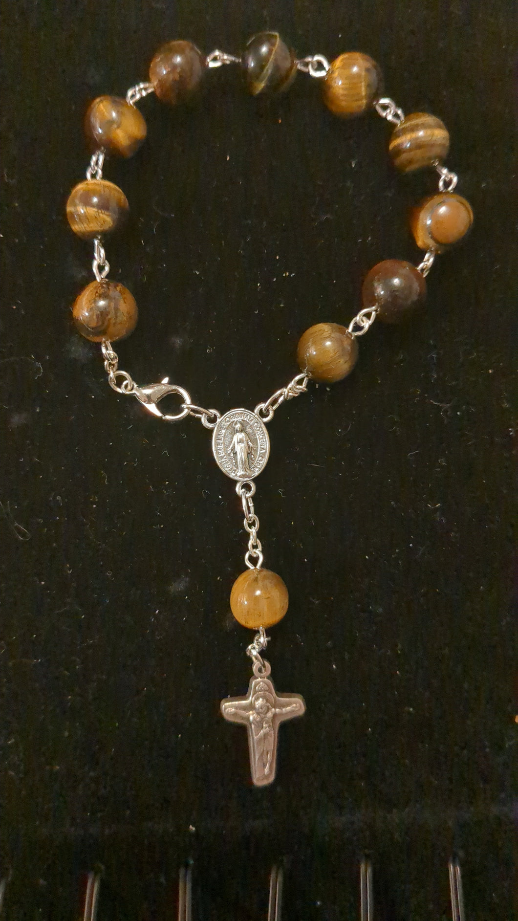 10 mm Tiger Eye Auto Rosary