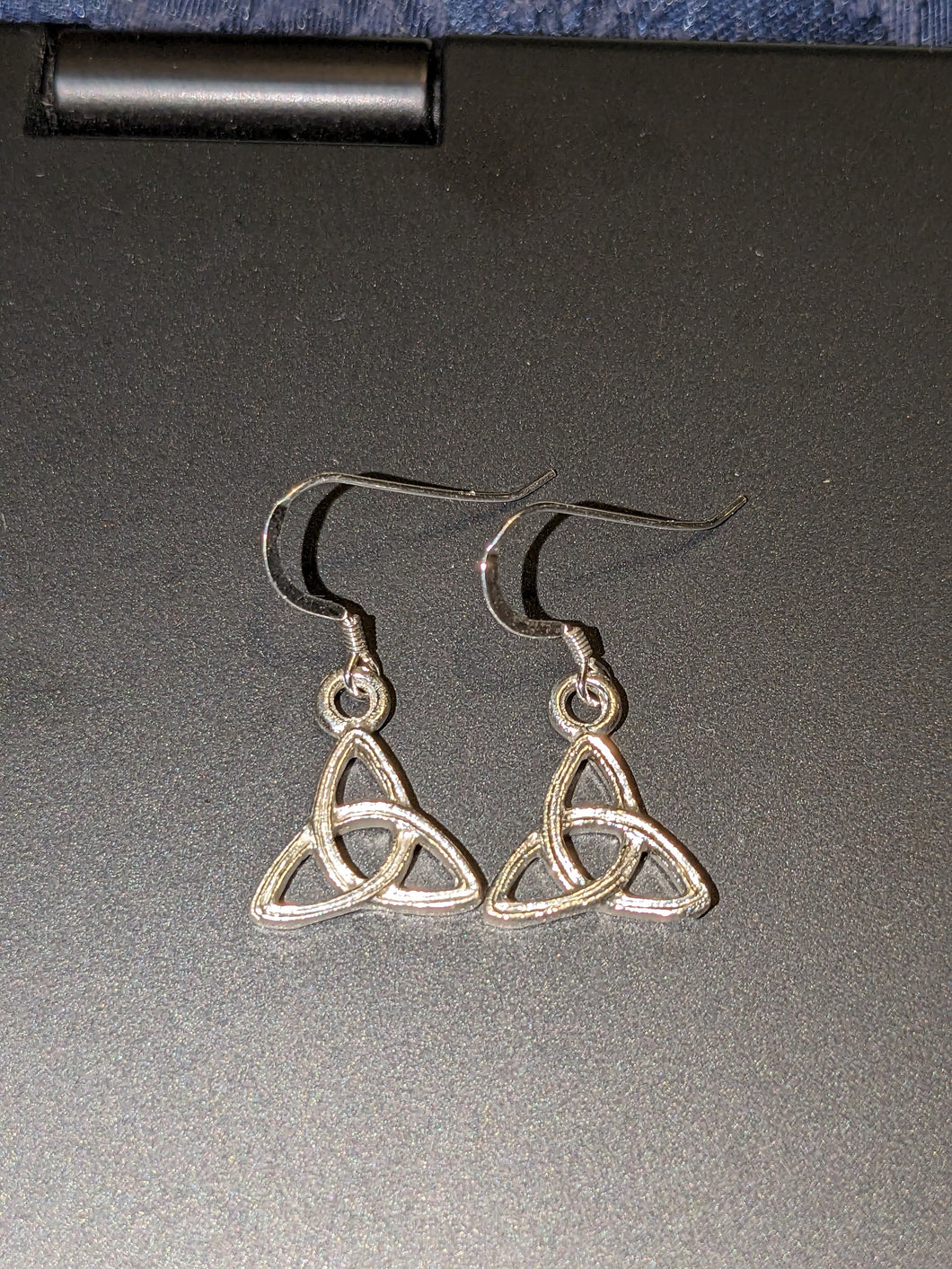 Silver Celtic Trinity earrings