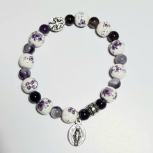 Purple flower stretch Rosary