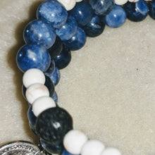 Ocean of Mercy Rosary Bracelet Wrap with Lava Beads and Unity Cross