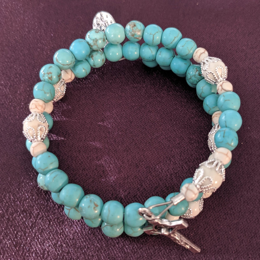 Custom Turquoise With White Howlite Beads