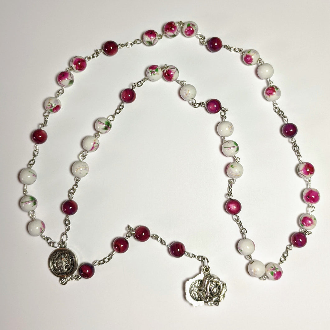 St. Michael chaplet with rose beads